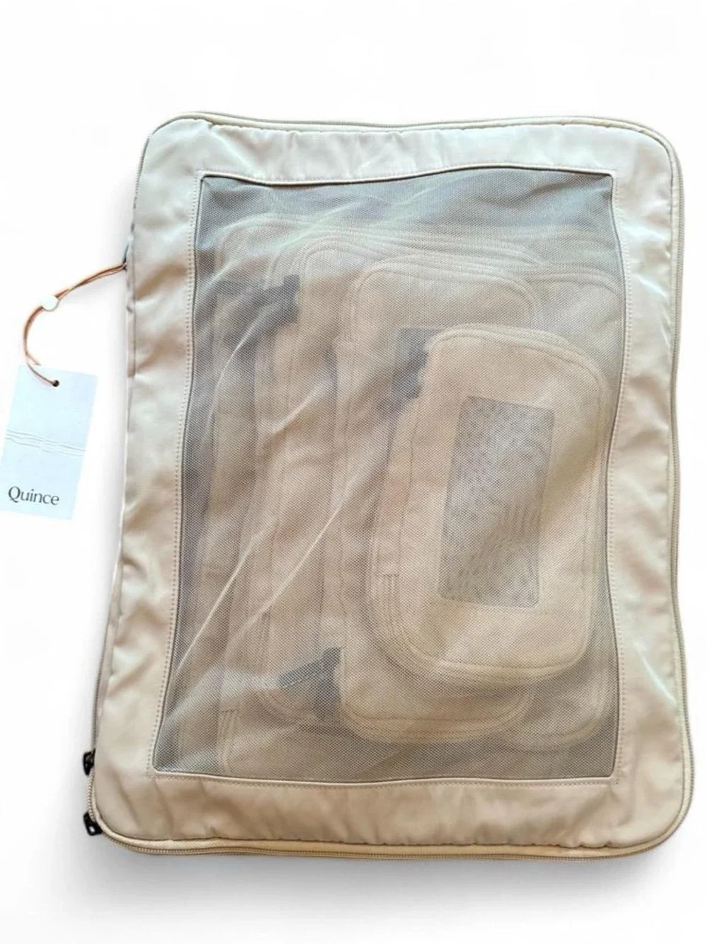 Quince Eco Compression Packing Cubes 6-Pack Beige- BRAND NEW